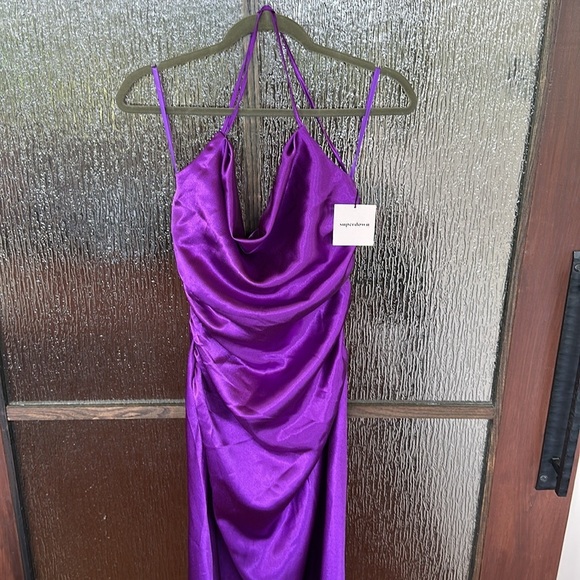 Superdown lanthea Purple slip maxi dress size Medium nwt. - Picture 6 of 9